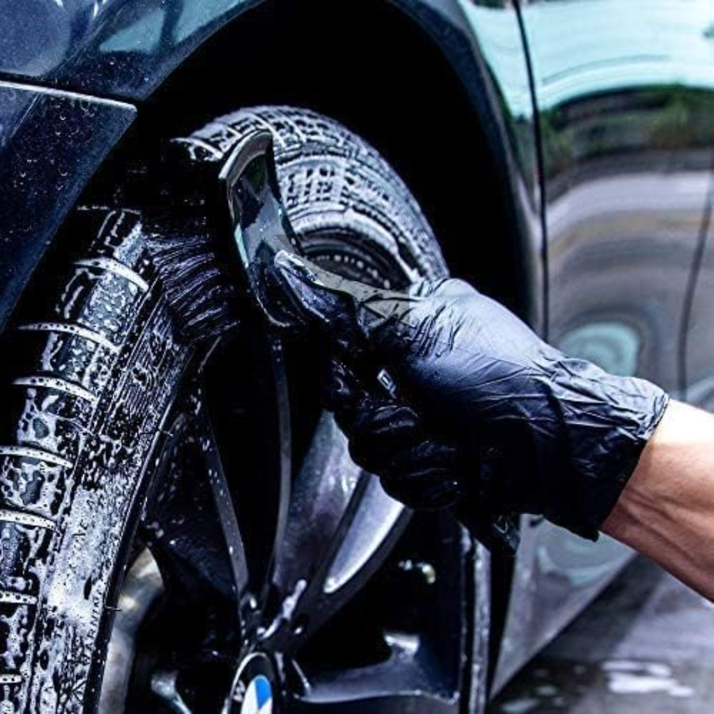 Stiff Bristles Tire Brush – Curved Design for Deep Wheel & Tire Cleaning