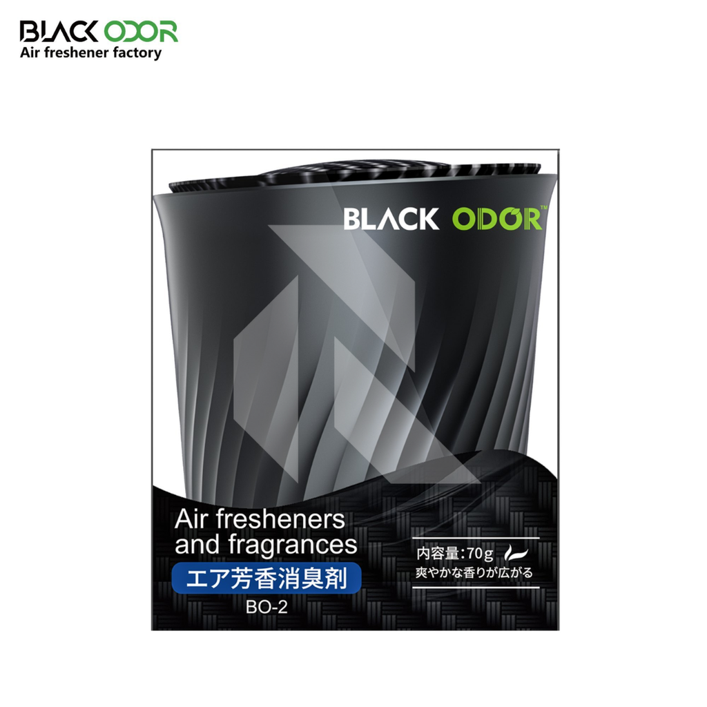 Black Odor BO-02 Gel Can Car Air Freshener