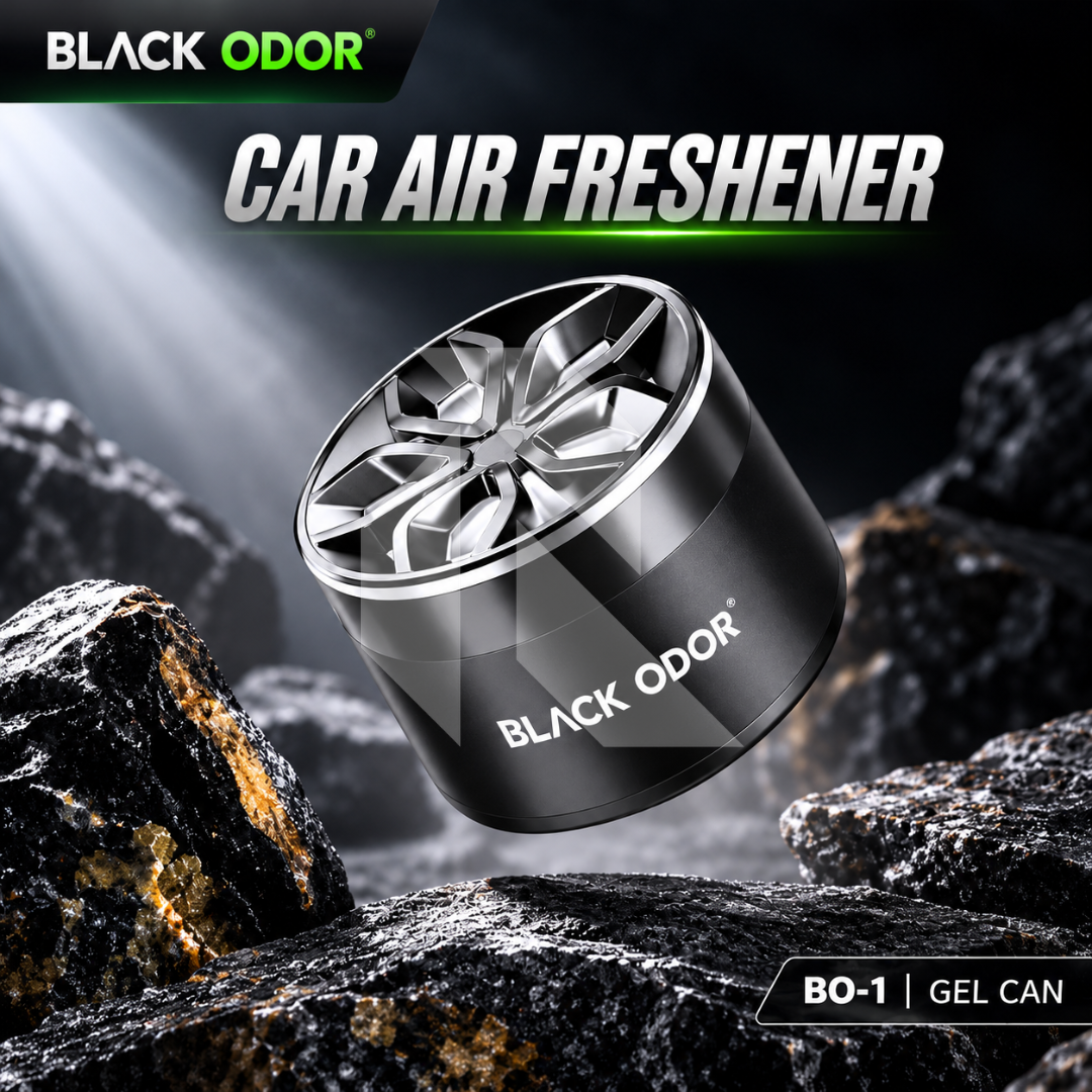 Black Odor BO-1 Gel Can Car Air Freshener