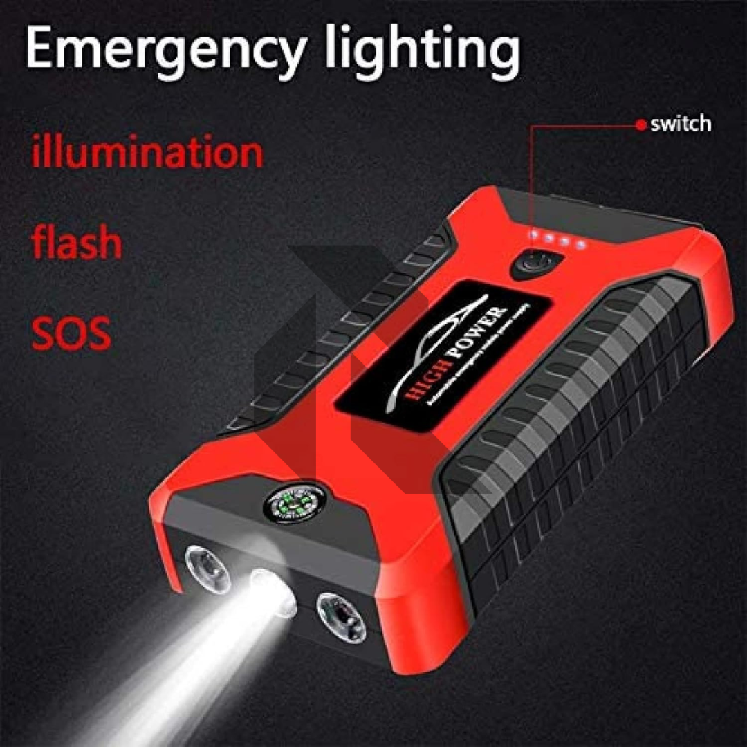 Portable Car Jump Starter 99800mAh 12V – Multi-Function Battery Booster Power Bank