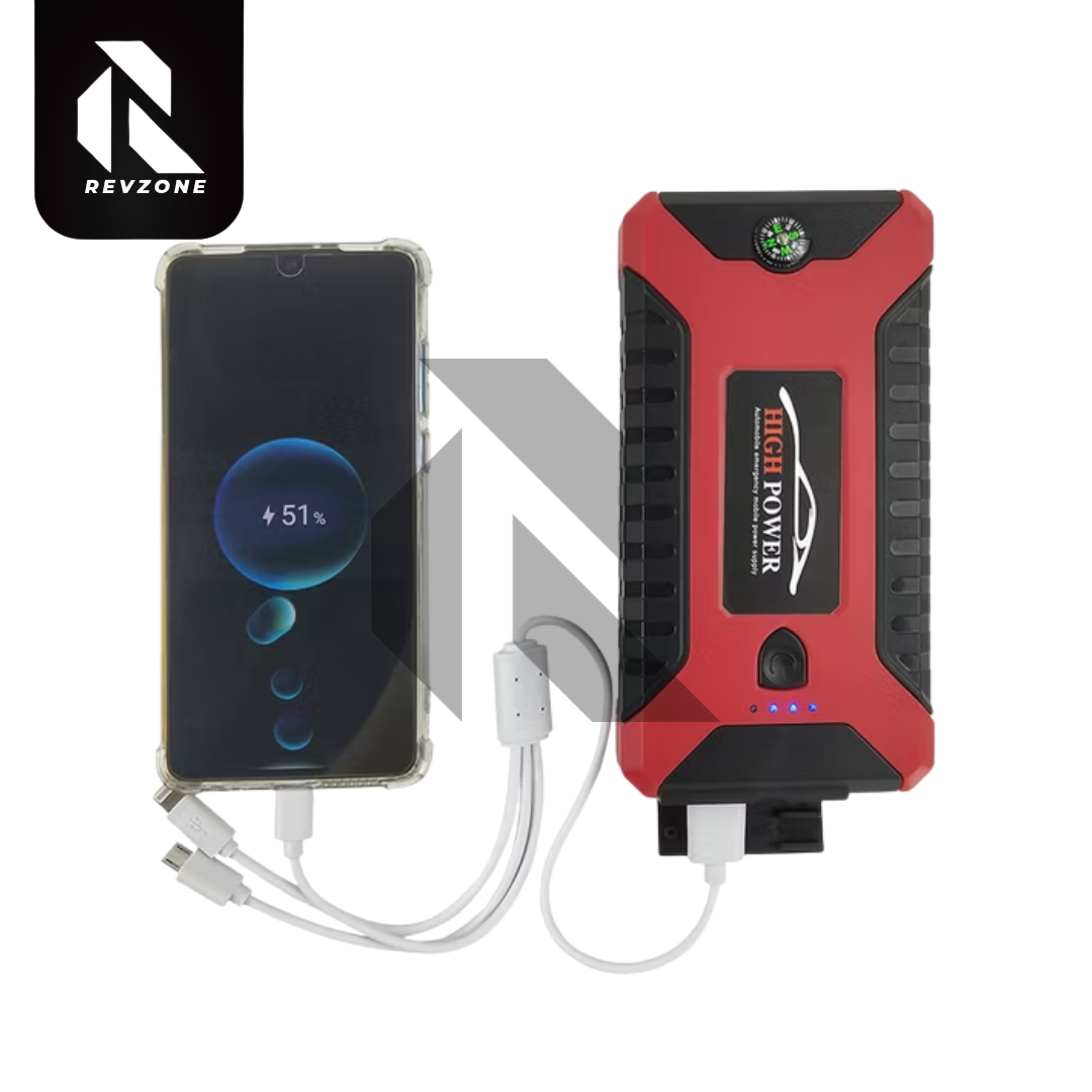 Portable Car Jump Starter 99800mAh 12V – Multi-Function Battery Booster Power Bank