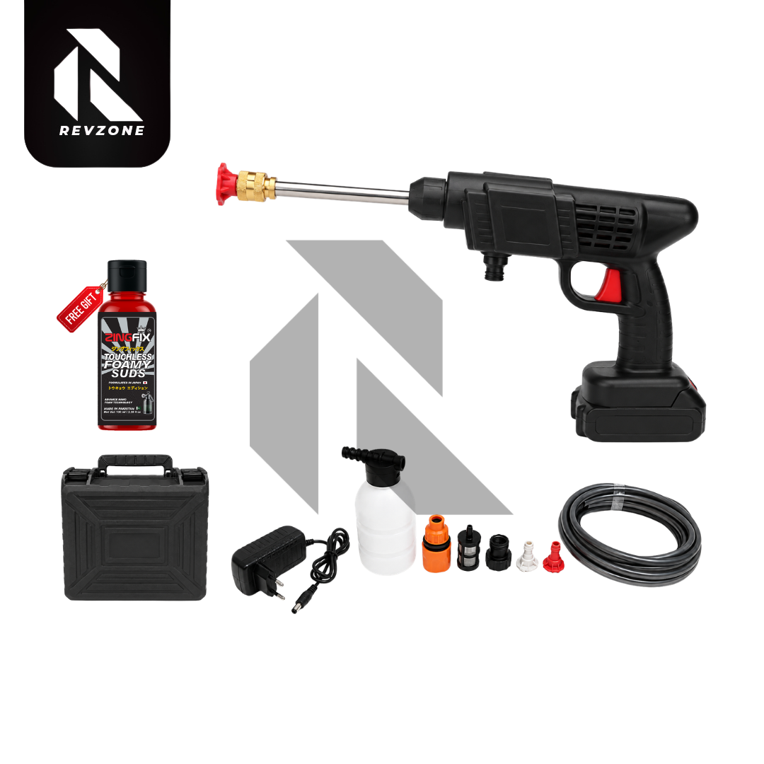 Cordless High Pressure Washer – Rechargeable Car Washer with Single Battery Free 100ML Shampoo