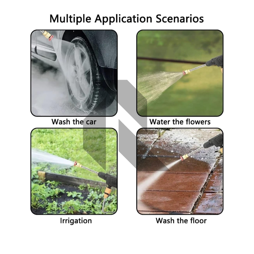 Cordless High Pressure Washer – Rechargeable Car Washer with Single Battery Free 100ML Shampoo