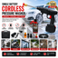 Cordless High Pressure Washer – Rechargeable Car Washer with Single Battery Free 100ML Shampoo