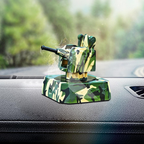 Solar Car Air Freshener Diffuser with Solar Rotation Cannon Shape – Dashboard Car Perfume