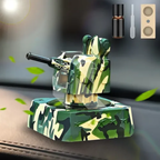 Solar Car Air Freshener Diffuser with Solar Rotation Cannon Shape – Dashboard Car Perfume