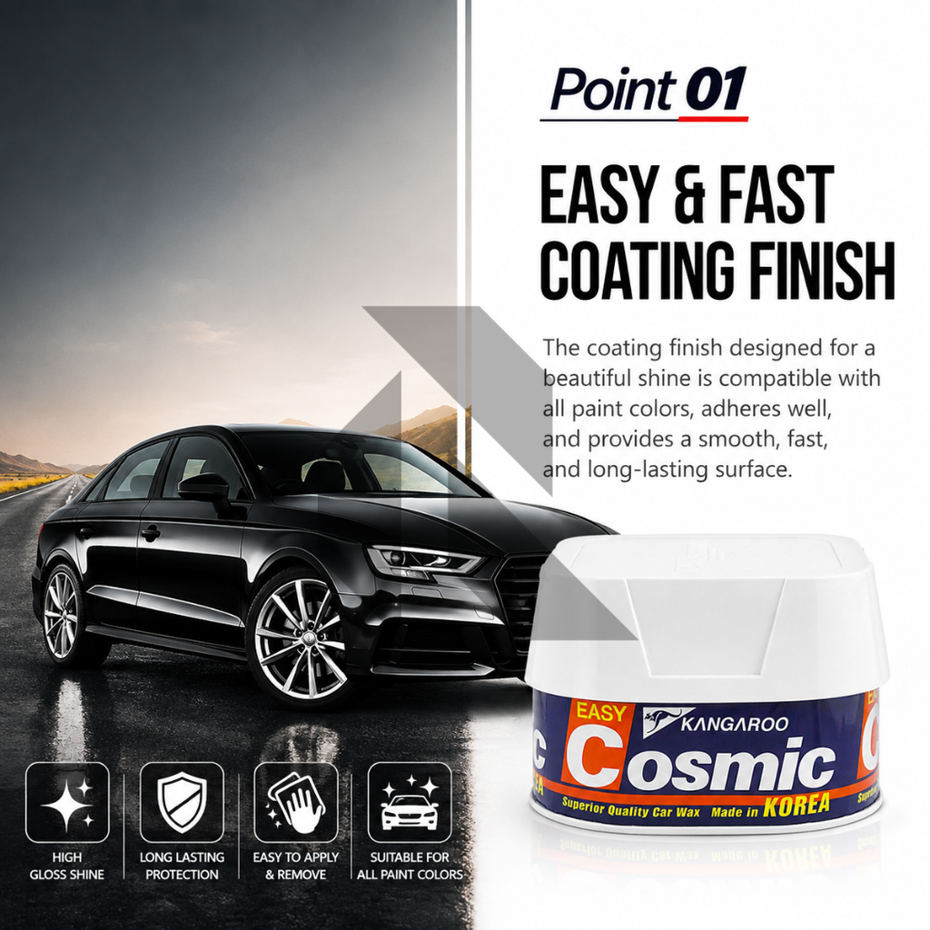 Kangaroo Cosmic Car Wax 200g – Premium Car Body Polish & Long Lasting Shine