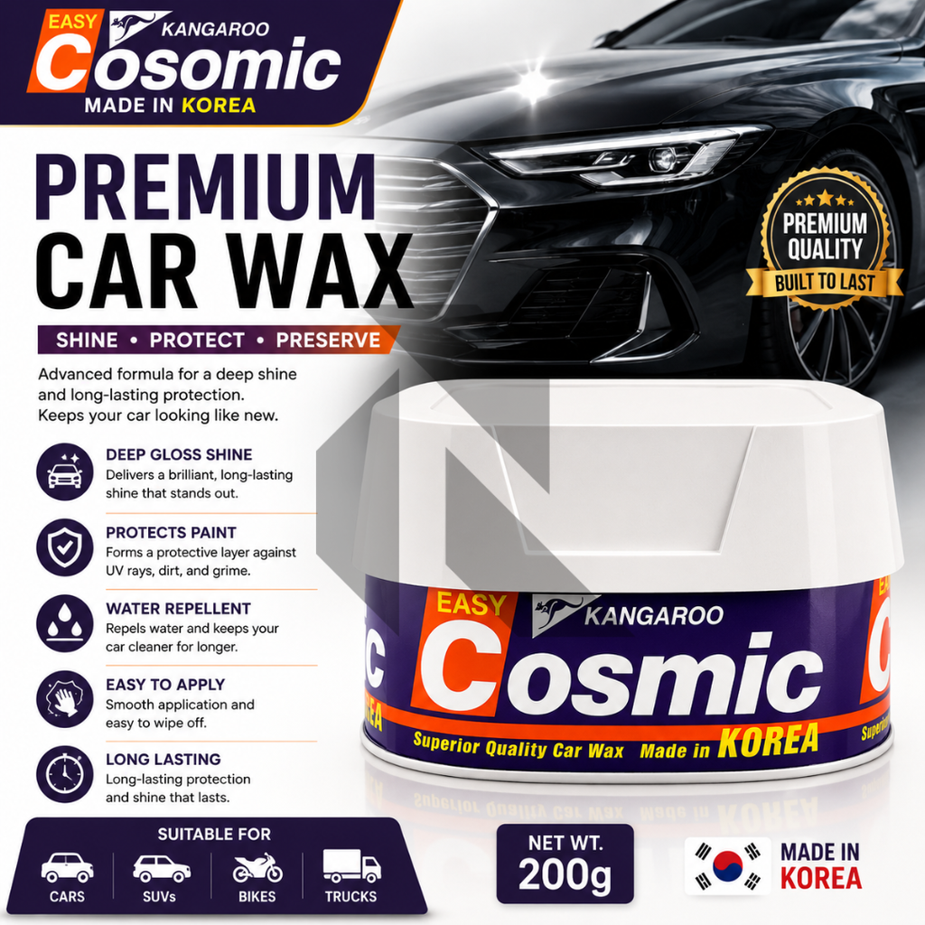 Kangaroo Cosmic Car Wax 200g – Premium Car Body Polish & Long Lasting Shine