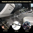 CQ-Legend Retractable Steering Wheel Lock & Adjustable Brake Lock Bar – Universal Car Anti-Theft Security Lock