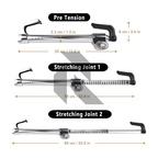 CQ-Legend Retractable Steering Wheel Lock & Adjustable Brake Lock Bar – Universal Car Anti-Theft Security Lock