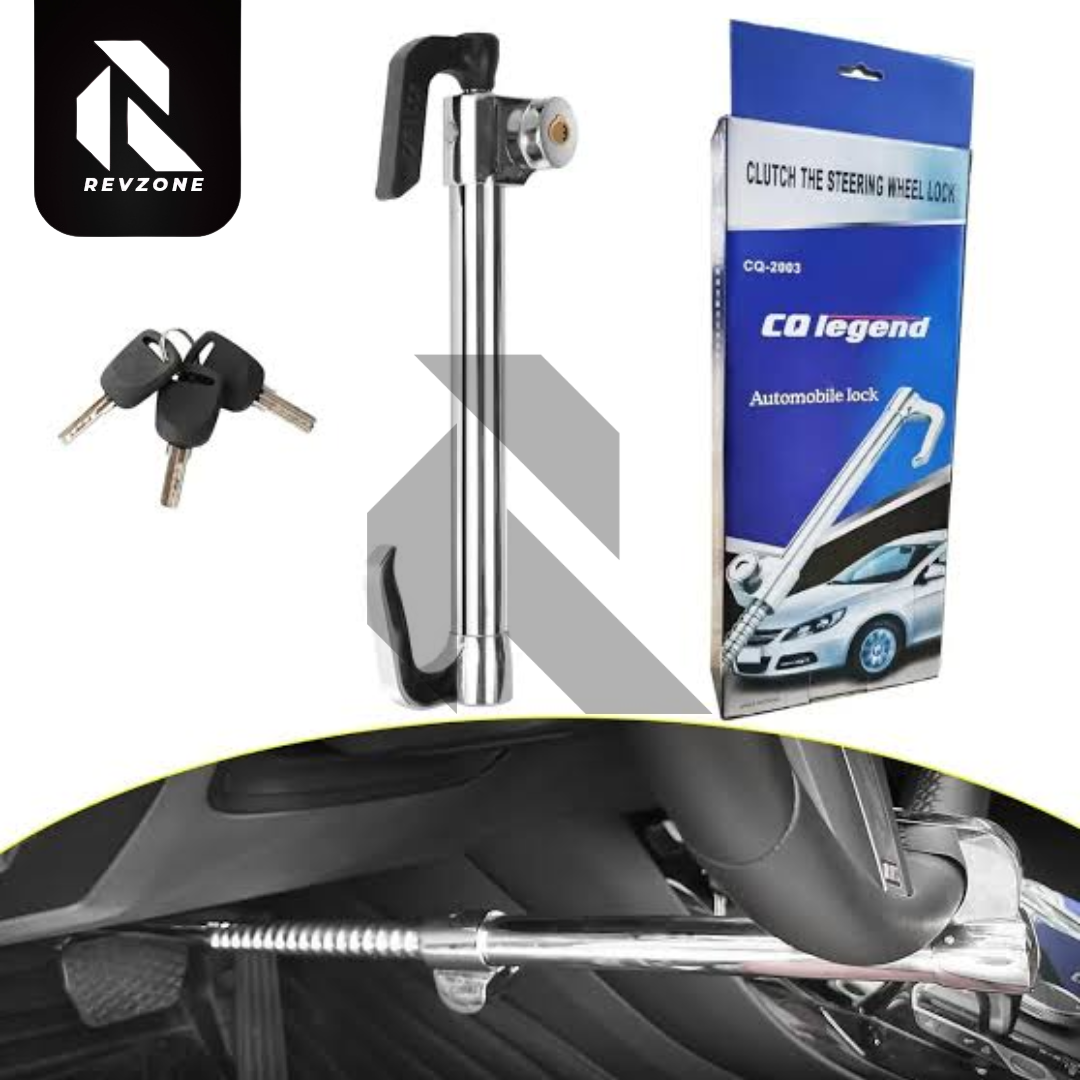 CQ-Legend Retractable Steering Wheel Lock & Adjustable Brake Lock Bar – Universal Car Anti-Theft Security Lock Main image