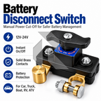 Heavy Duty Copper Car Battery Disconnect Switch 12V-24V – Manual Power Cut Off Battery Isolator