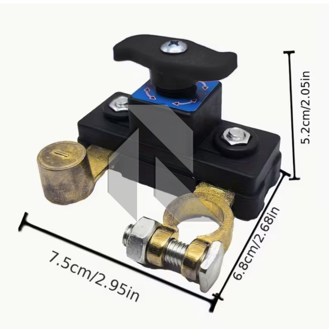 Heavy Duty Copper Car Battery Disconnect Switch 12V-24V – Manual Power Cut Off Battery Isolator