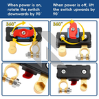 Heavy Duty Copper Car Battery Disconnect Switch 12V-24V – Manual Power Cut Off Battery Isolator