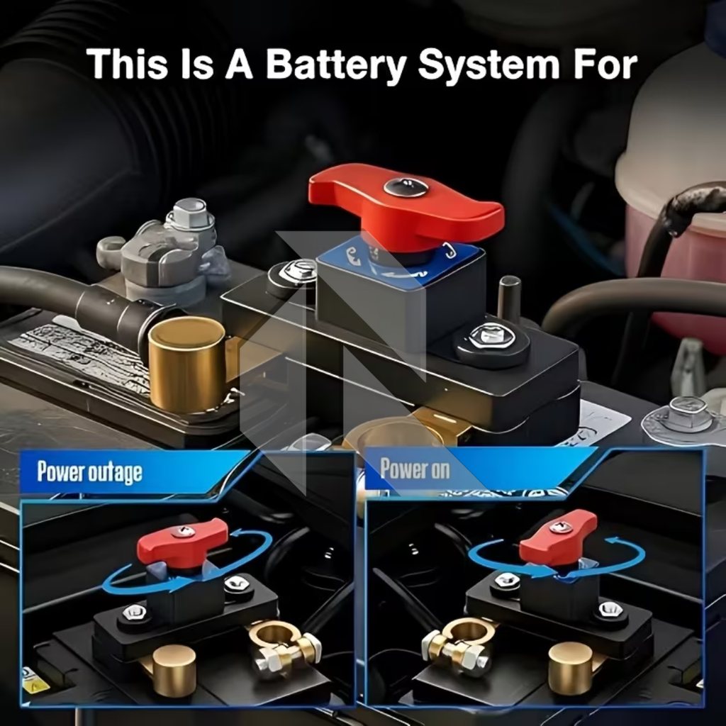 Heavy Duty Copper Car Battery Disconnect Switch 12V-24V – Manual Power Cut Off Battery Isolator