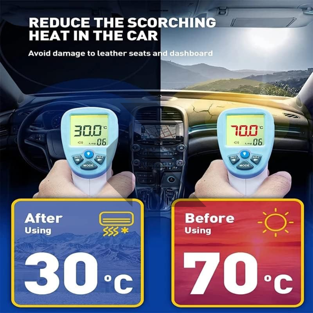 Universal Car Windshield Sun Shade – Foldable UV Protection Sunshade Cover