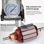 Dual Cylinder Heavy Duty Tire Inflator Air Compressor Pump – 150PSI 12V Portable Air Compressor