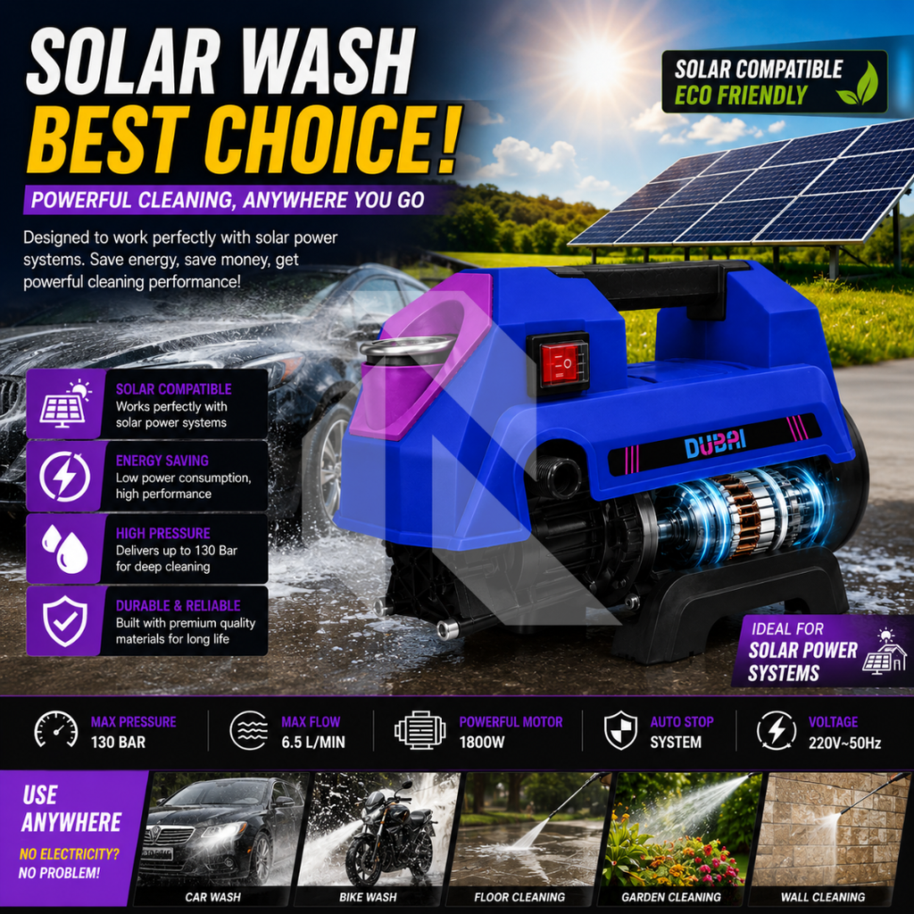 Dubai High Pressure Washer 180 Bar | Thermal Protector | Free 100ML Shampoo + Microfiber Towel