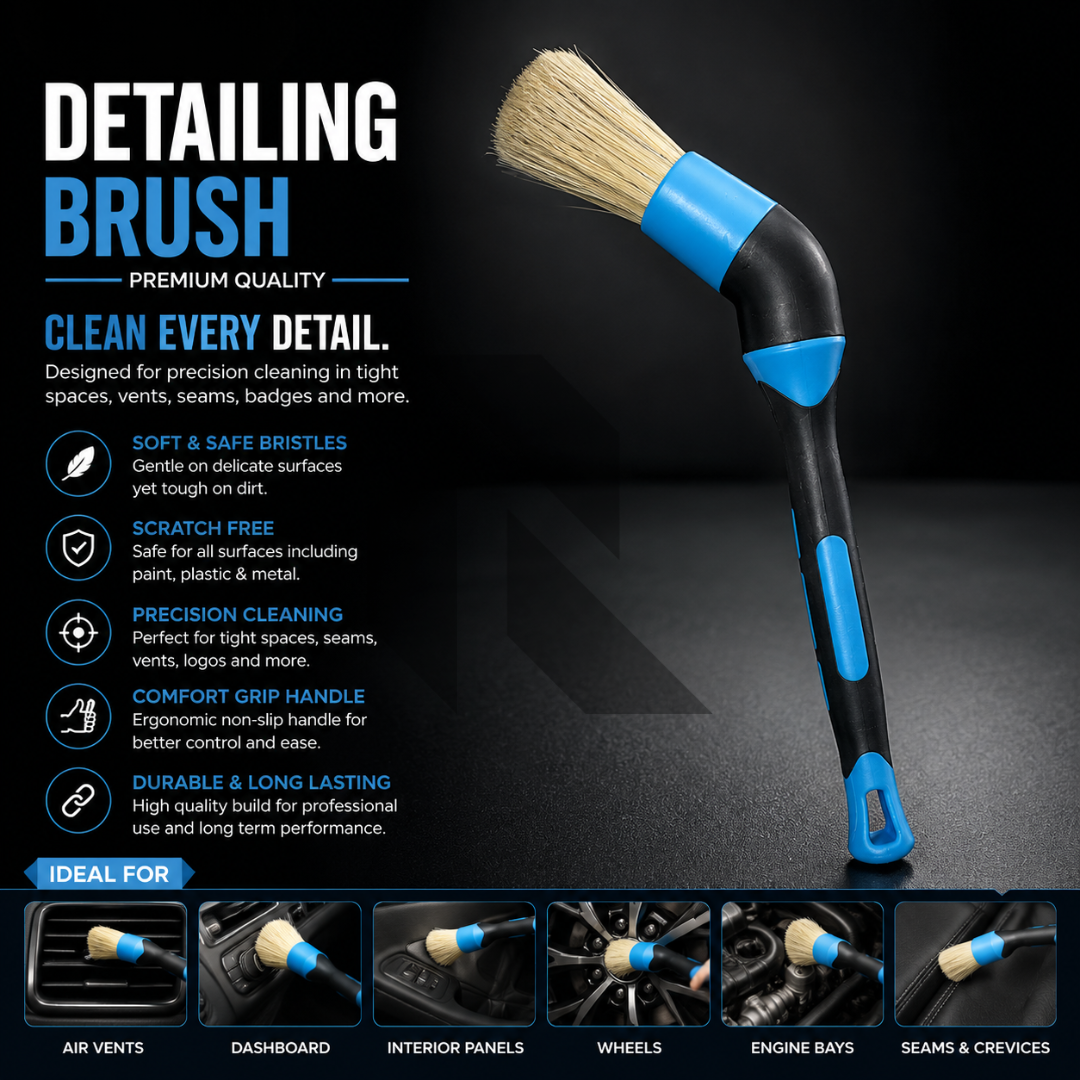 2-in-1 Detailing Brush – Convertible L-Shape & Straight Cleaning Brush for Car Detailing Main image