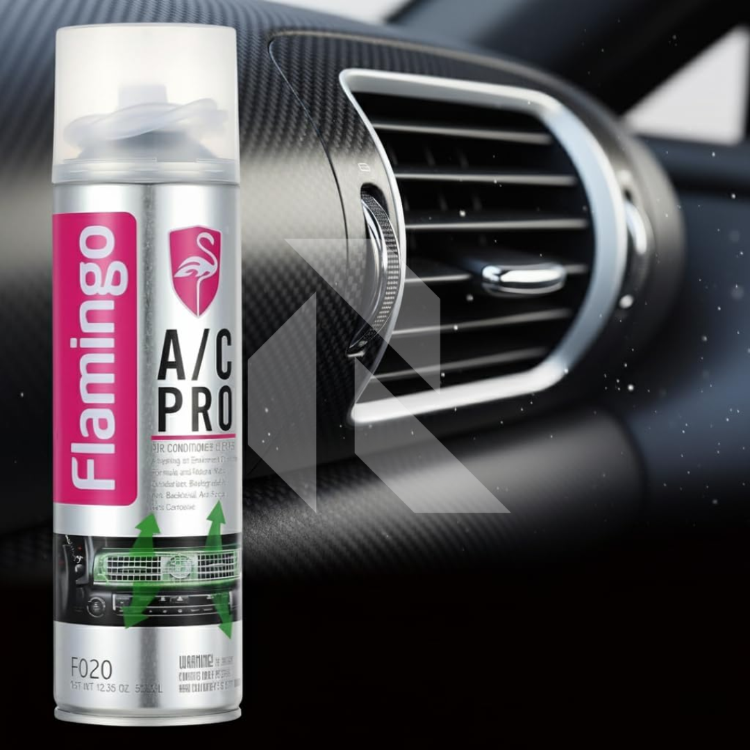 Flamingo A/C Pro Air Conditioner Foam Cleaner Spray 500ml – Car AC Cleaning & Deodorizing Foam