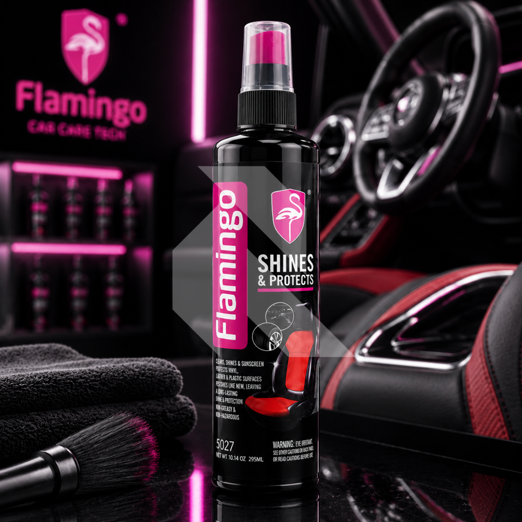 Flamingo Shine & Protectant Spray 295ml – Interior Plastic, Vinyl & Rubber Protectant