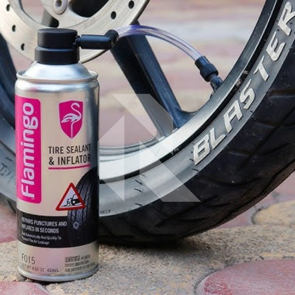 Flamingo Tire Sealant & Inflator 450ml – Emergency Tire Puncture Repair & Inflation Spray