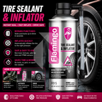 Flamingo Tire Sealant & Inflator 450ml – Emergency Tire Puncture Repair & Inflation Spray