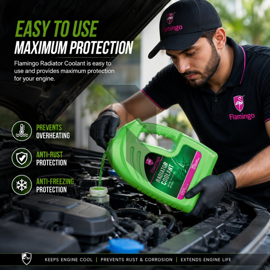 Flamingo Radiator Coolant Green 5L – Ready to Use Engine Coolant