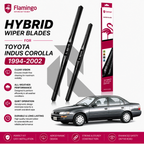 Flamingo Hybrid Wiper Blades for Toyota Indus Corolla 1994-2002 – Premium All-Weather
