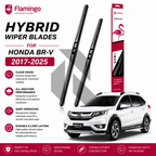 Flamingo Hybrid Wiper Blades for Honda BR-V 2017-2025 – Premium All-Weather Windshield Wipers