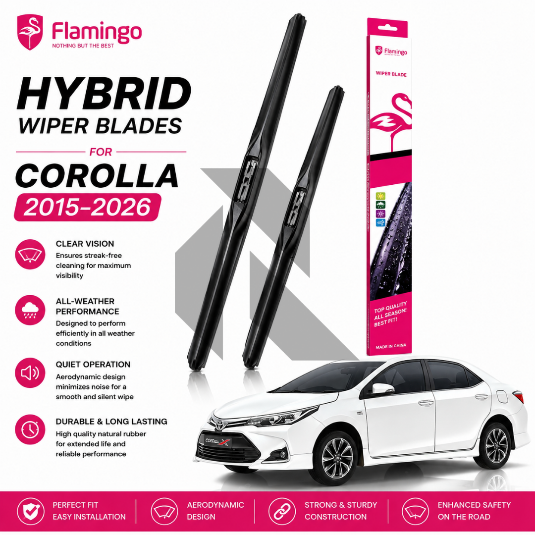 Flamingo Hybrid Wiper Blades for Toyota Corolla 2015-2026 – Premium All-Weather Windshield Wipers Main image