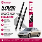 Flamingo Hybrid Wiper Blades for Honda Civic 2001-2005 – Premium All-Weather Windshield Wipers