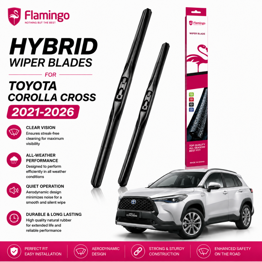 Flamingo Hybrid Wiper Blades for Toyota Corolla Cross 2021-2024 – Premium All-Weather Main image