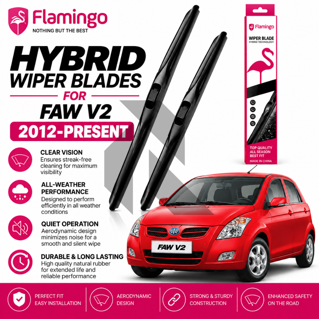 Flamingo Hybrid Wiper Blades for FAW V2 – Premium All-Weather Windshield Wipers