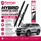Flamingo Hybrid Wiper Blades for Toyota Fortuner 2016-2025 – Premium All-Weather Windshield Wipers