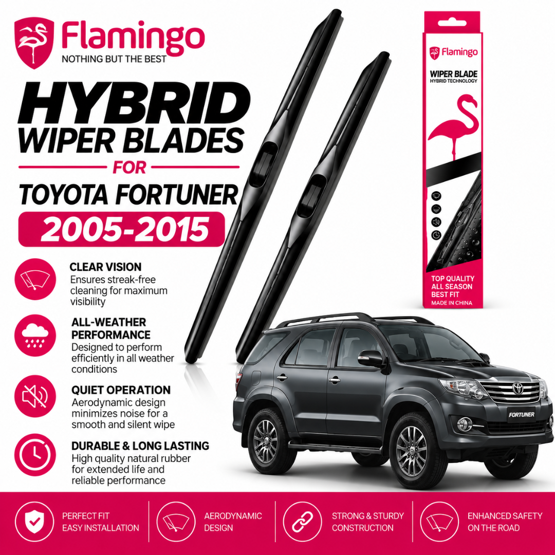 Flamingo Hybrid Wiper Blades for Toyota Fortuner 2005-2015 – Premium All-Weather Windshield Wipers Main image