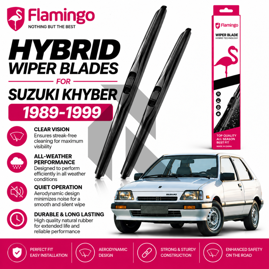 Flamingo Hybrid Wiper Blades for Suzuki Khyber 1989-1999 – Premium All-Weather Windshield Wipers Main image