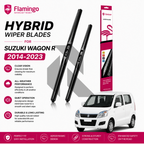 Flamingo Hybrid Wiper Blades for Suzuki Wagon R 2014-2023 – Premium All-Weather Windshield Wipers