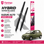 Flamingo Hybrid Wiper Blades for Suzuki Alto 2000-2012 – Premium All-Weather Windshield Wipers