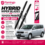 Flamingo Hybrid Wiper Blades for Toyota Probox 2002-2014 – Premium All-Weather Windshield Wipers