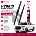 Flamingo Hybrid Wiper Blades for Toyota Hilux Revo 2016-2024 – Premium All-Weather Windshield Wipers