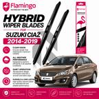 Flamingo Hybrid Wiper Blades for Suzuki Ciaz 2014-2019 – Premium All-Weather Windshield Wipers