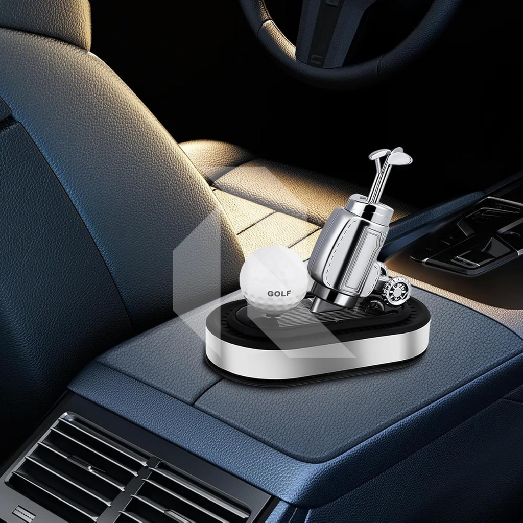 Rotating Golf Ball Solar Car Air Freshener – Creative Solar Powered Dashboard Aromatherapy Diffuser