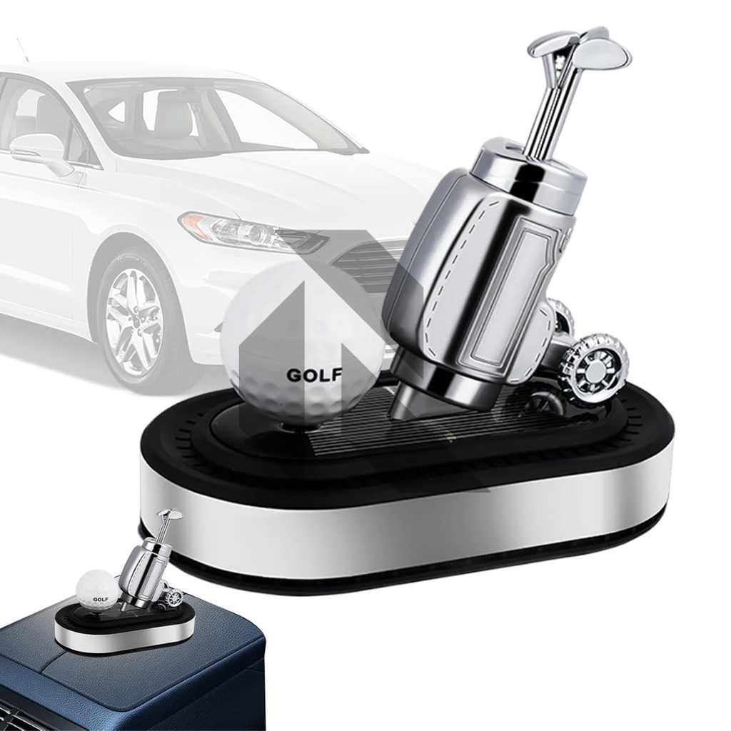 Rotating Golf Ball Solar Car Air Freshener – Creative Solar Powered Dashboard Aromatherapy Diffuser