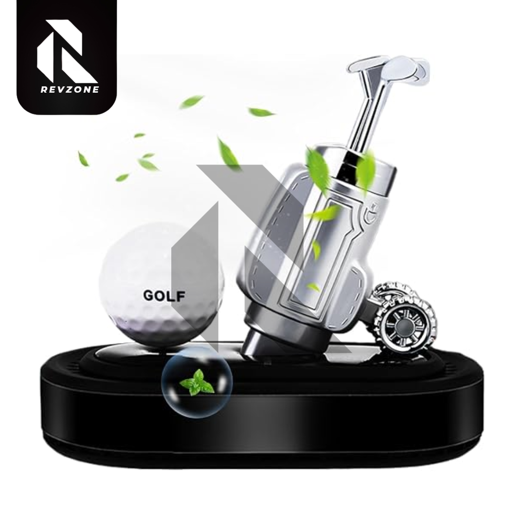 Rotating Golf Ball Solar Car Air Freshener – Creative Solar Powered Dashboard Aromatherapy Diffuser