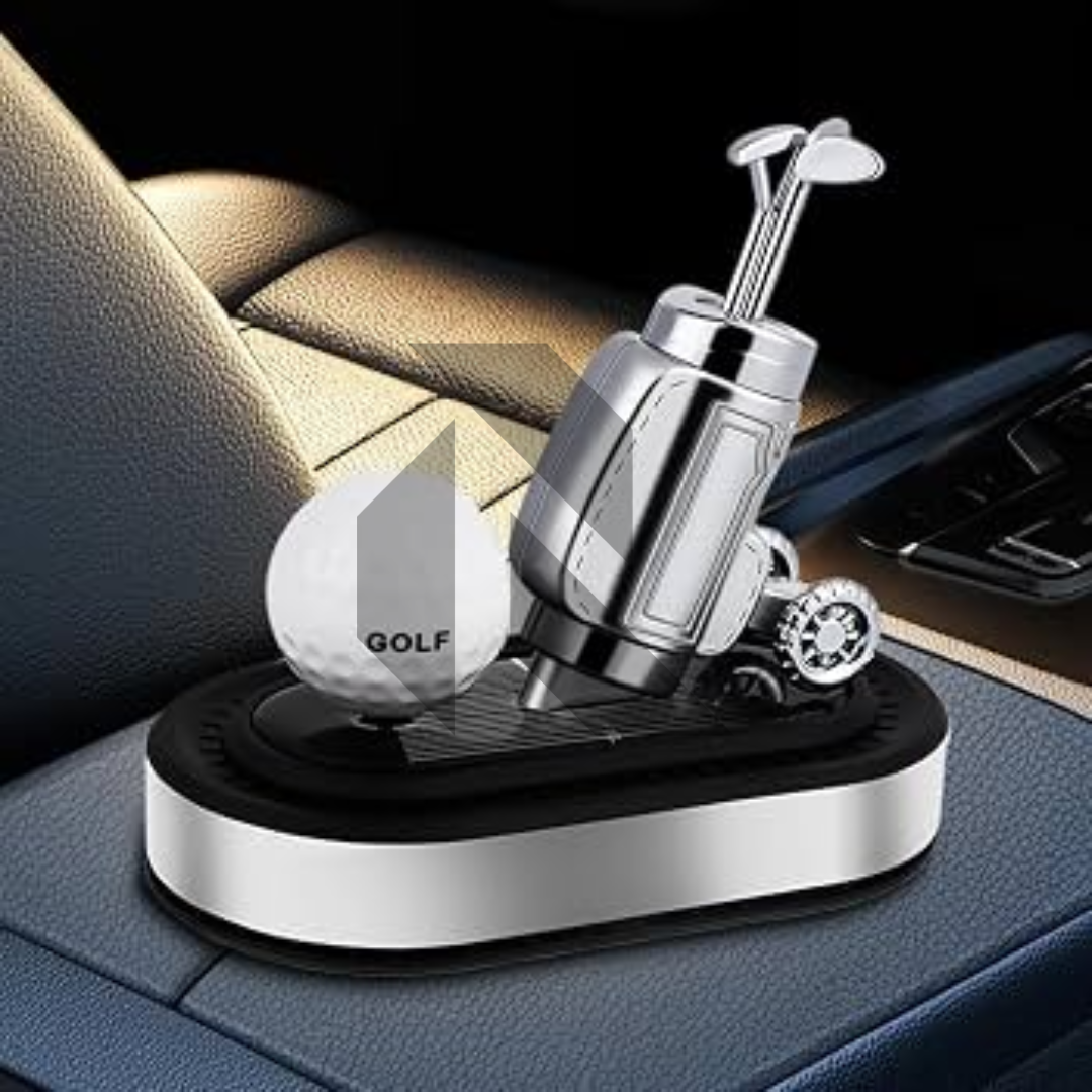 Rotating Golf Ball Solar Car Air Freshener – Creative Solar Powered Dashboard Aromatherapy Diffuser