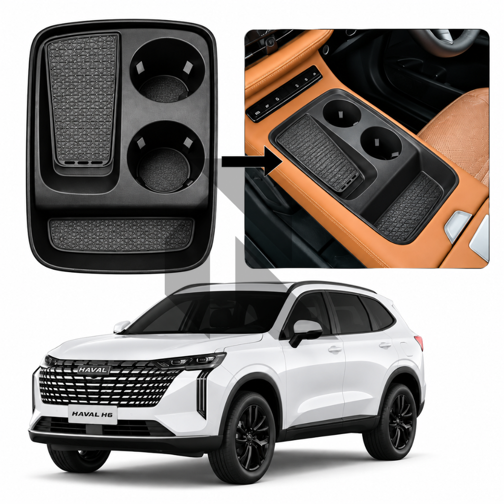 Haval H6 Facelift 2026 Silicone Protective Pad Console Cover – Black Anti-Slip Center Console Mat