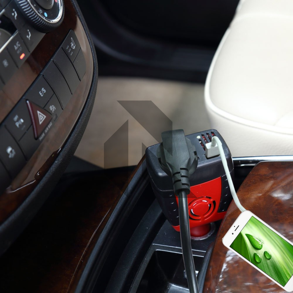 150W DC 12V to AC 220V Car Power Inverter – Auto Voltage Converter Cigarette Lighter Adapter