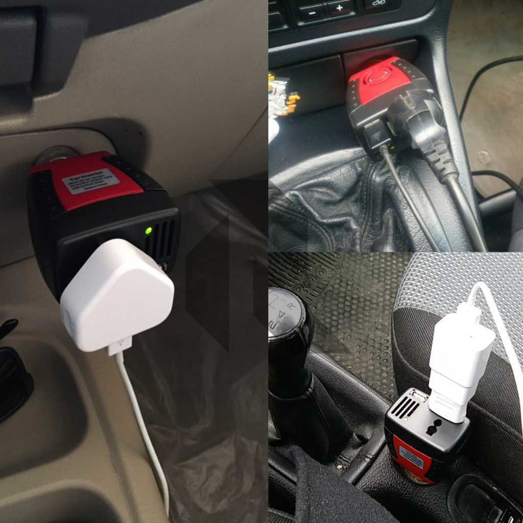 150W DC 12V to AC 220V Car Power Inverter – Auto Voltage Converter Cigarette Lighter Adapter