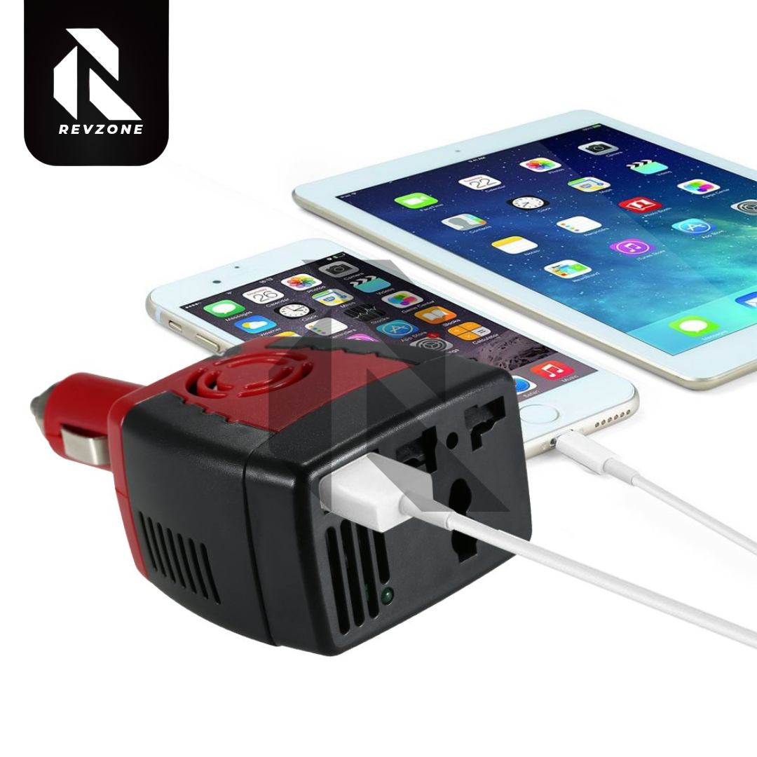 150W DC 12V to AC 220V Car Power Inverter – Auto Voltage Converter Cigarette Lighter Adapter